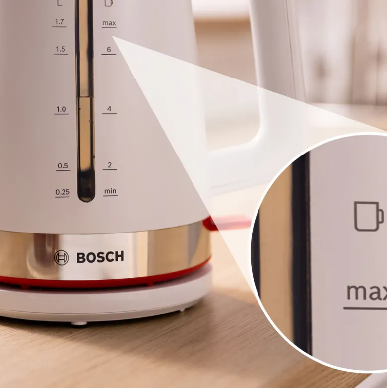 Bosch MyMoment TWK4M221 elkedel hvid & stål 1,7 liter