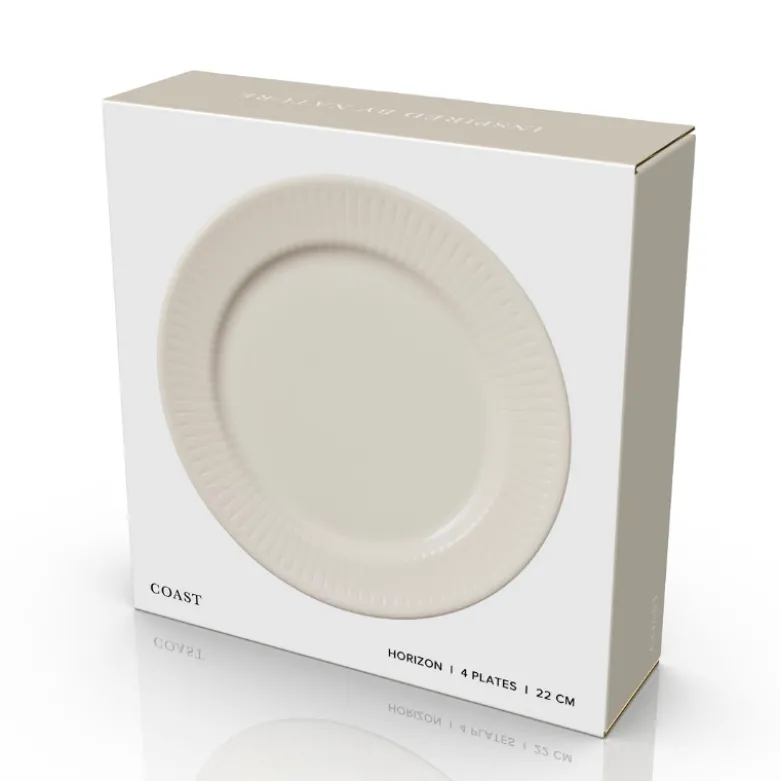 Coast Horizon frokosttallerken hvid Ø 22 cm 4 stk.