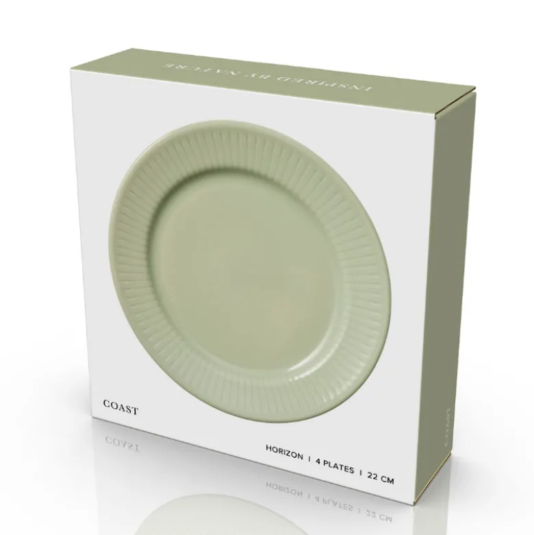 Coast Horizon frokosttallerken grøn Ø 22 cm 4 stk.