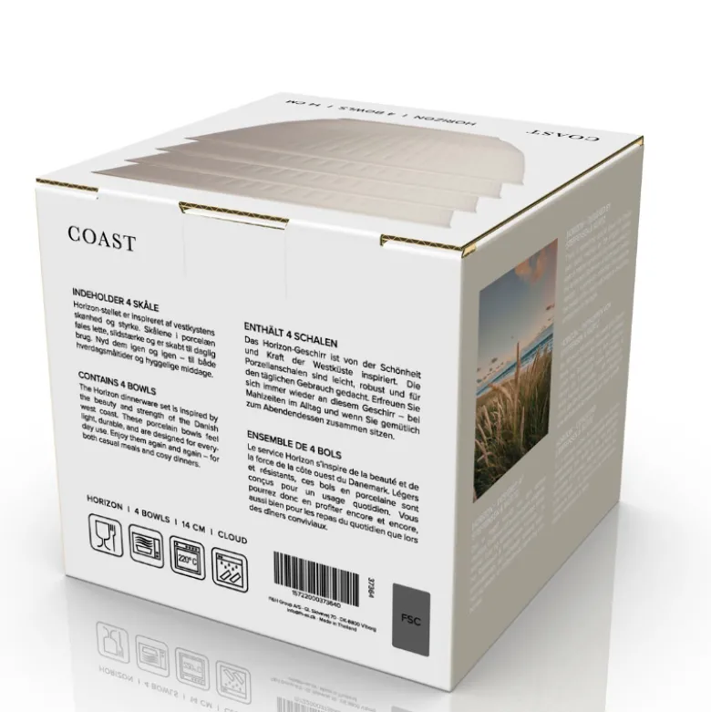 Coast Horizon skål hvid Ø 14 cm 4 stk.