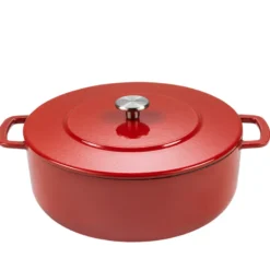 Combekk Sous Chef støbejernsgryde med låg rød Ø 28 cm 6 liter