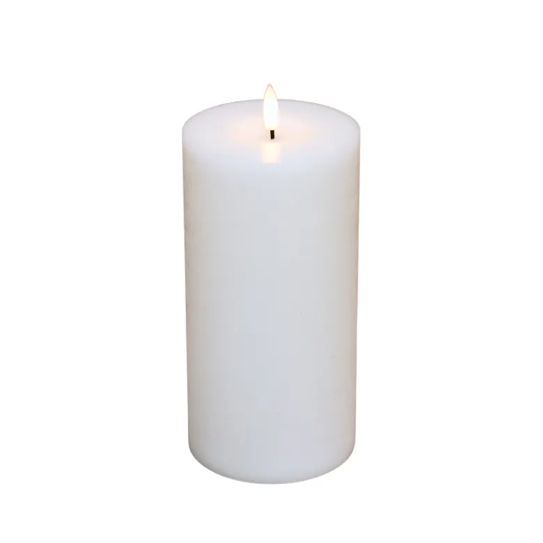 Cozzy LED bloklys Ø 10 x H 15 cm hvid