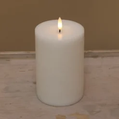 Cozzy LED bloklys Ø 10 x H 15 cm hvid