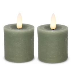 Cozzy LED bloklys Ø 4,8 x H 5 cm 2 stk. grøn