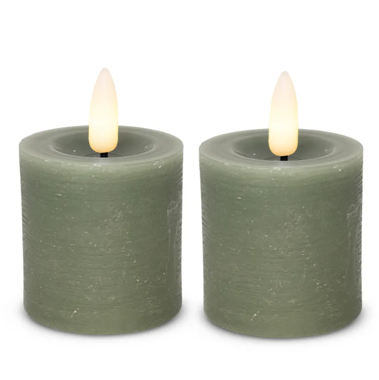 Cozzy LED bloklys Ø 4,8 x H 5 cm 2 stk. grøn