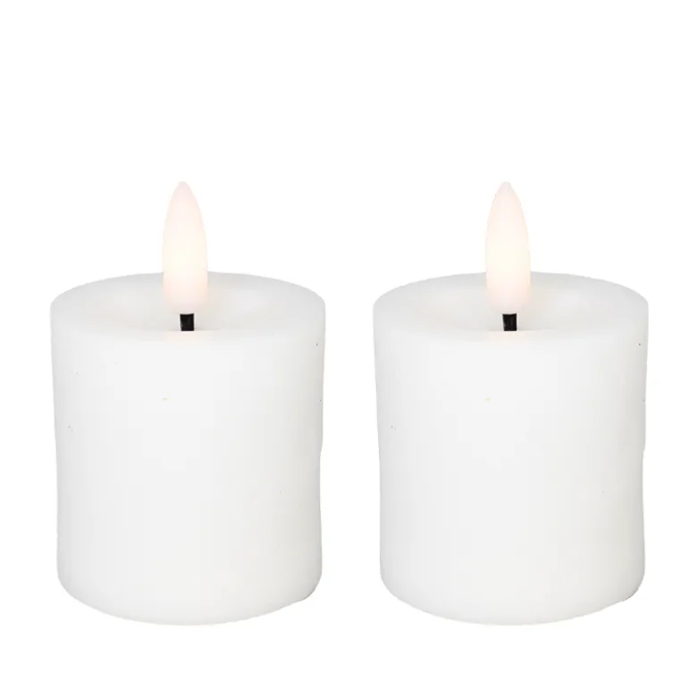 Cozzy LED bloklys Ø 4,8 x H 5 cm 2 stk. hvid