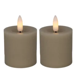 Cozzy LED bloklys Ø 4,8 x H 5 cm 2 stk. sand