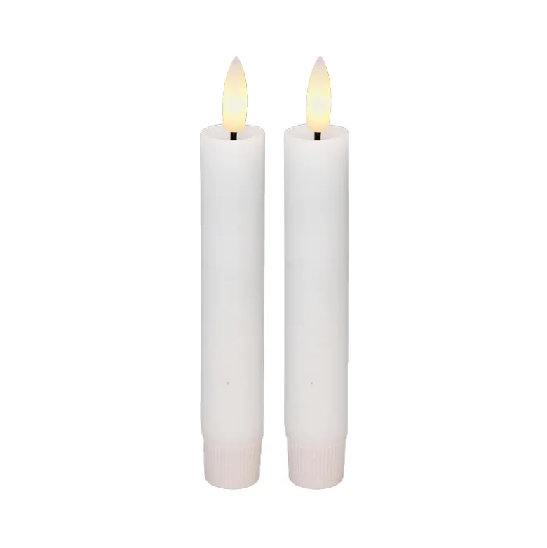 Cozzy LED stagelys hvid 11 cm 2 stk.