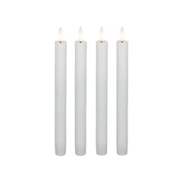 Cozzy LED stagelys hvid 4 stk. 22,5 cm