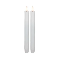 Cozzy LED stagelys hvid Ø 2,2 x H 22,5 cm 2 stk.