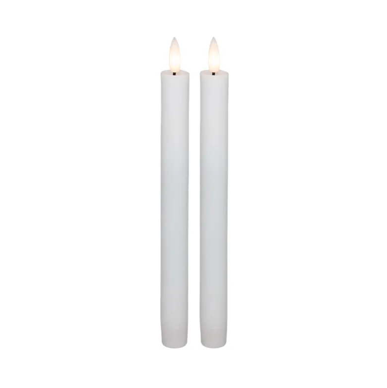 Cozzy LED stagelys hvid Ø 2,2 x H 22,5 cm 2 stk.
