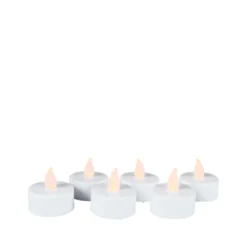 Det Gamle Apotek LED fyrfadslys 6 stk. hvid