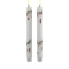 Det Gamle Apotek LED kronelys hvid H24,5 cm 2 stk.