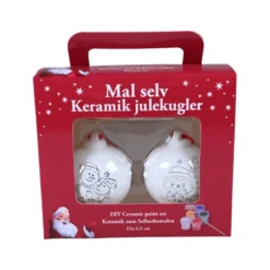 Det Gamle Apotek mal-selv julekugler keramik 2 stk.