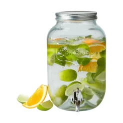 Dispenser med tappehane 4 liter 15x15x25,5cm glas klar