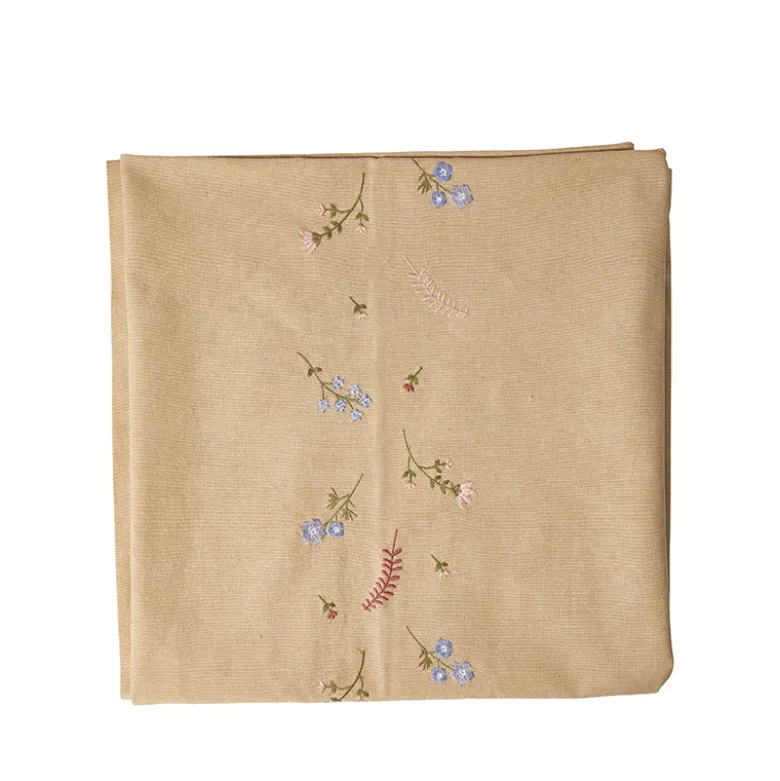 Dug flora broderi sand 140x220 cm