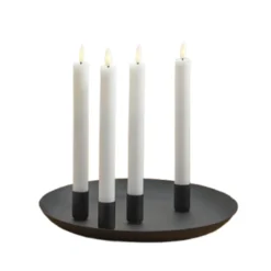 Enjoy dekorfad med 4 magnetholdere sort Ø 28 cm
