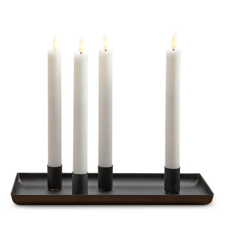 Enjoy Dekorfad med 4 magnetholdere sort 29x14 cm
