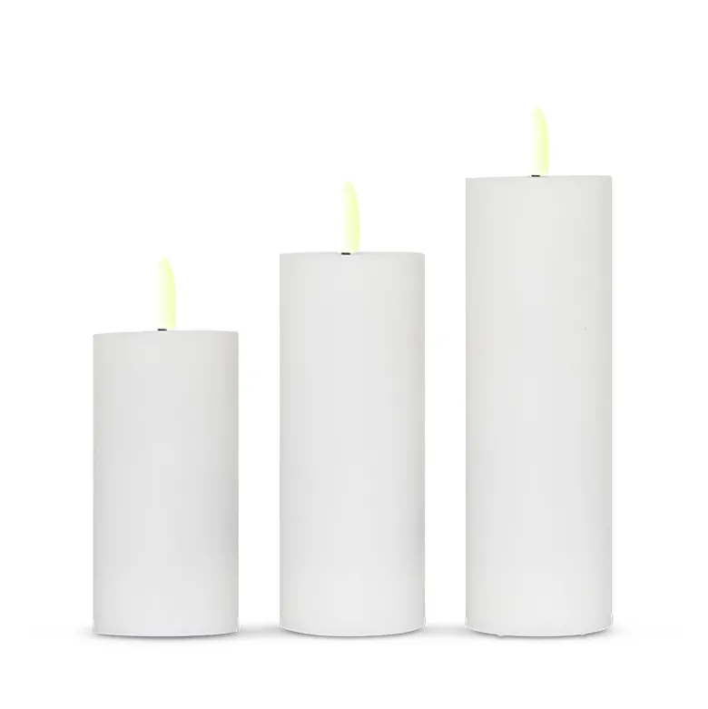 ENJOY LED bloklys 3-pak Ø 4,8 cm hvid