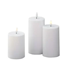 ENJOY LED bloklys sæt udendørs Ø 7 cm hvid