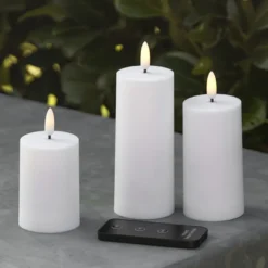 ENJOY LED bloklys sæt udendørs Ø 5,2 cm hvid