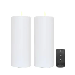 ENJOY LED bloklys sæt udendørs Ø 10,2 cm hvid