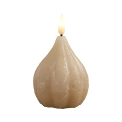 ENJOY LED løglys med timerfunktion Ø 6,5 x H 8 cm sand