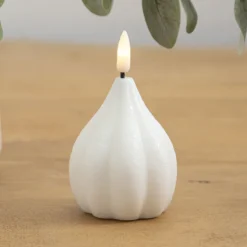 ENJOY LED løglys med timerfunktion Ø 6,5 x H 8 cm hvid
