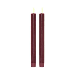 Enjoy LED stagelys bordeaux H 22,5 cm 2 stk.