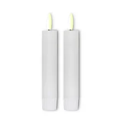 ENJOY LED stagelys 2-pak Ø 2,2 x H 11 cm hvid