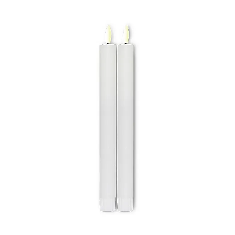 ENJOY LED stagelys 2-pak Ø 2,2 x H 22 cm hvid