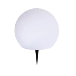 Enjoy solcelle kugle med spyd hvid Ø 15 cm