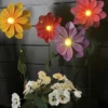 Enjoy solcellelampe metal blomst - 4 assorterede farver