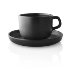 Eva Solo Nordic Kitchen kop med underkop sort 20 cl