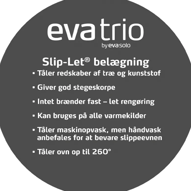 Eva Trio Dura Line stegepande grå Ø 24 cm