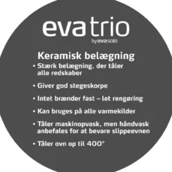 Eva Trio Grey Line gryde grå 3,8 liter 20 cm