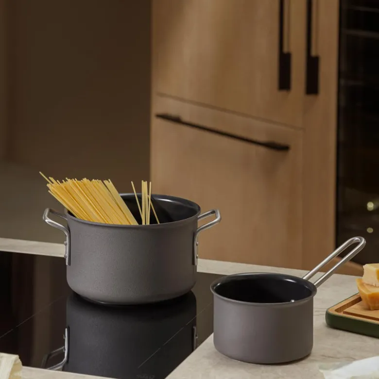 Eva Trio Grey Line kasserolle stål farve 1,8 liter 16 cm
