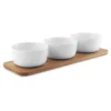 Eva Trio Legio Nova cabaretsæt med fad hvid 3 stk. Ø 10 cm
