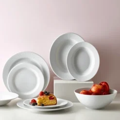 Eva Trio Legio Nova oval dyb tallerken hvid 25 cm