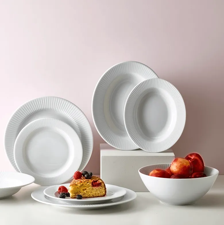 Eva Trio Legio Nova oval dyb tallerken hvid 25 cm