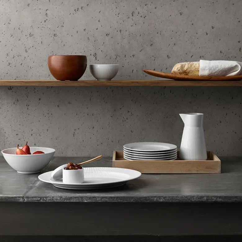 Eva Trio Legio Nova serveringsfad ovalt hvid 37 cm