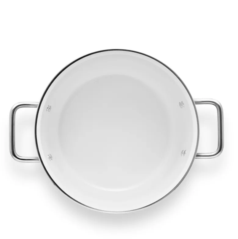 Eva Trio White Line gryde keramisk Slip-Let belægning 7 liter - recycled steel