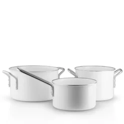 Eva trio White Line grydesæt 1,8 + 2,5 + 3,8 liter keramisk Slip-Let® belægning