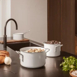 Eva Trio White Line kasserolle keramisk belægning 1,8 liter