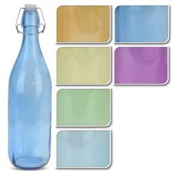 Flaske af glas assorteret 1 liter