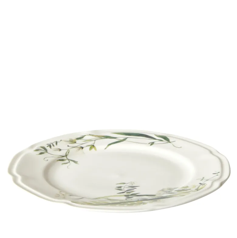 Flora tallerken grøn Ø 26 cm benporcelæn