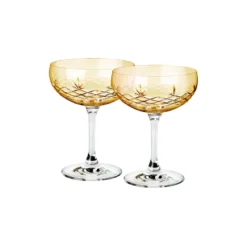 Frederik Bagger Crispy Citrine Gatsby champagneskål 33 cl. 2 stk.