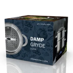Funktion dampgryde stål farve 20 cm 2 liter