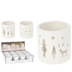 Fyrfadsstage med udskæringer 6 cm assorteret
