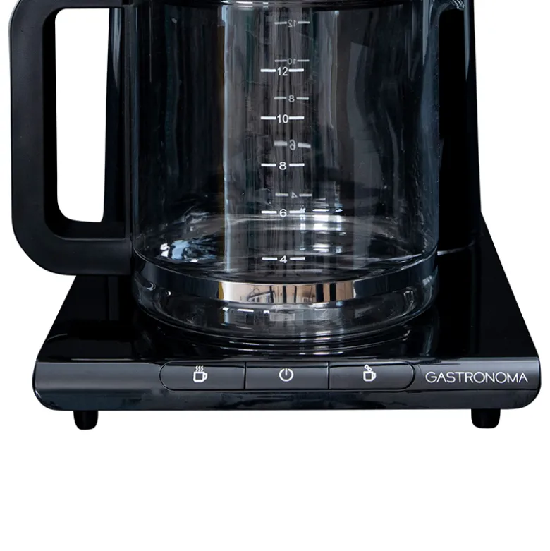 Gastronoma kaffemaskine sort/stål 1,5 liter 1050 watt